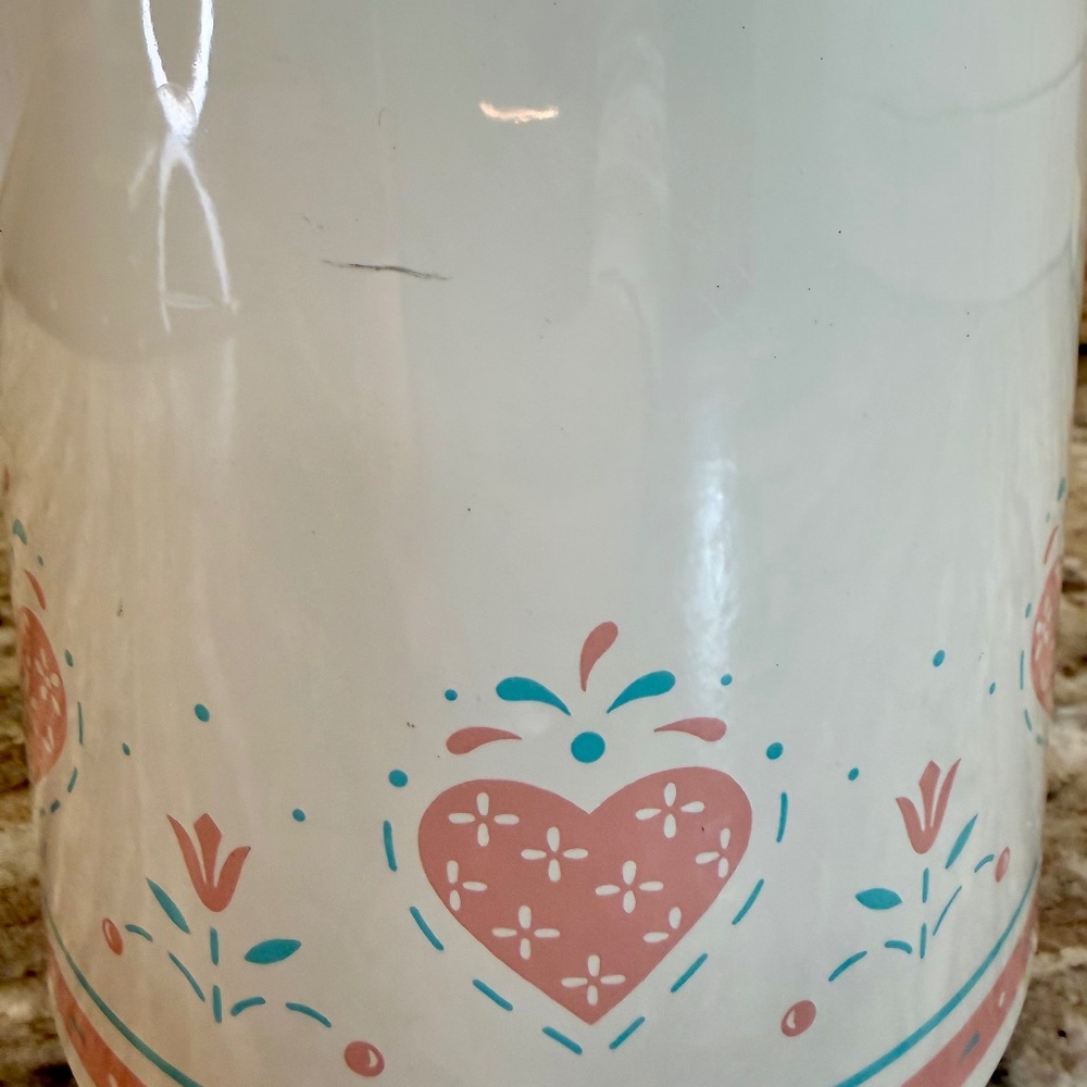 Vintage Corning Thermique Carafe Forever Yours Pink Hearts – Glass‑Lined - Picture 10 of 12
